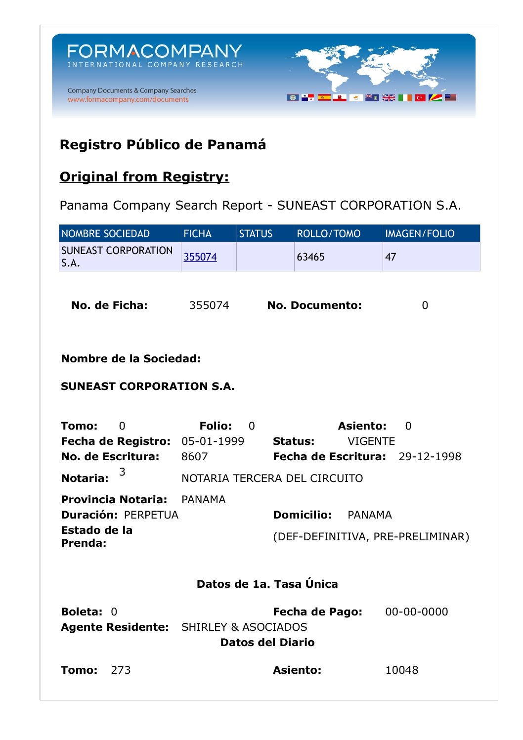 Panama Company Search Report